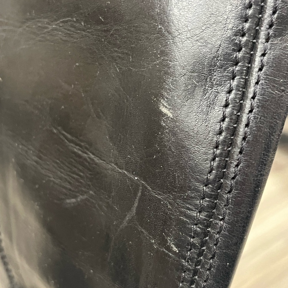 Frye Melissa Button Black Leather Knee-high Riding Boots - Picture 10 of 10